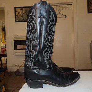 Vintage Men's Justin Dress Cowboy Boots Made In Mexico Sz 8B